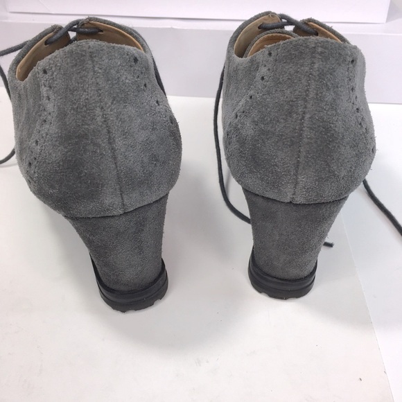 Ellen Tracy Active Tobin Suede WingTip Oxford Wedge Lace-up Shoe - Picture 5 of 8